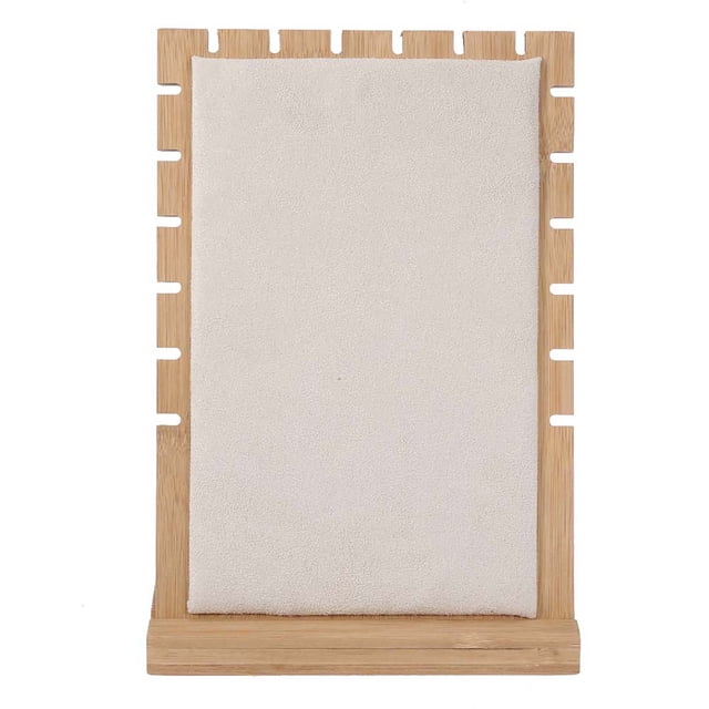 Wood Necklace Bracelet Pendant Jewelry Organizer Display Holder Stand Rack with Surface, Easy Assembly for Store or Home Use
