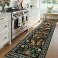 thumbnail image 4 of Wonnitar 2x10 Butterfly Runners for Hallway, Ultra Thin Black Boho Kitchen Runner Rug ,Long Soft Low Pile Washable Runner Rugs, Non Slip Floral Rug Runner for Entryway Laundry, 4 of 8