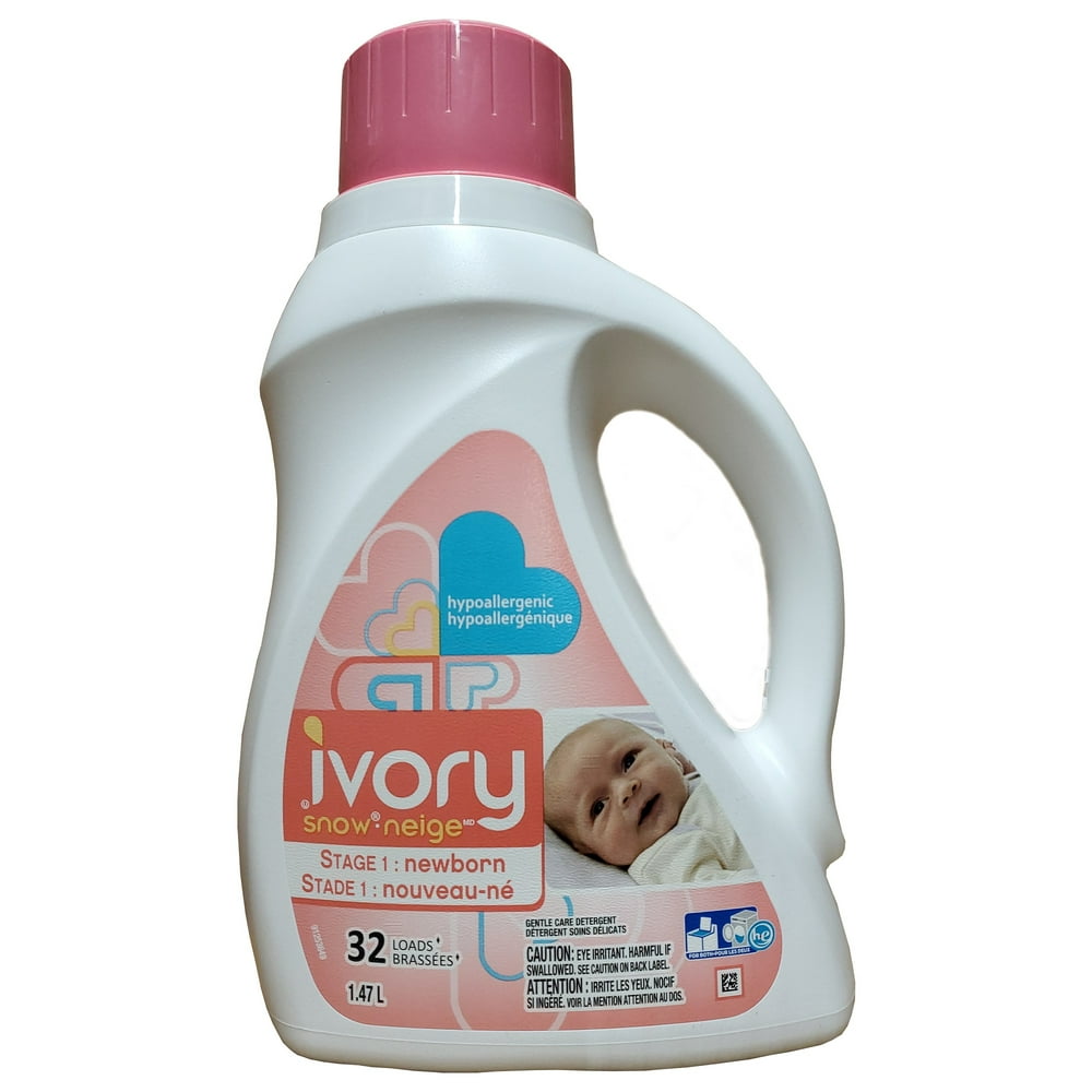 Ivory Snow Liquid Baby Laundry Detergent Newborns 64 Ounces (Pack of 2)