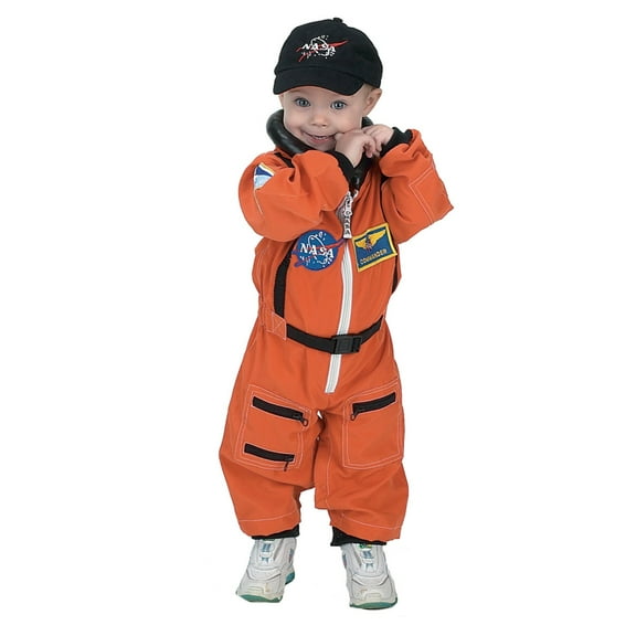 The Costume Center Jr. Astronaut Suit w/Embroidered Cap, size 12/14 (orange)