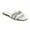WHITE, variant on GJPBGK Women’s Square Toe Flat Slide Sandals Rhinestone & Tassel Decor Slip-On Indoor Shower Slides for Casual Wear