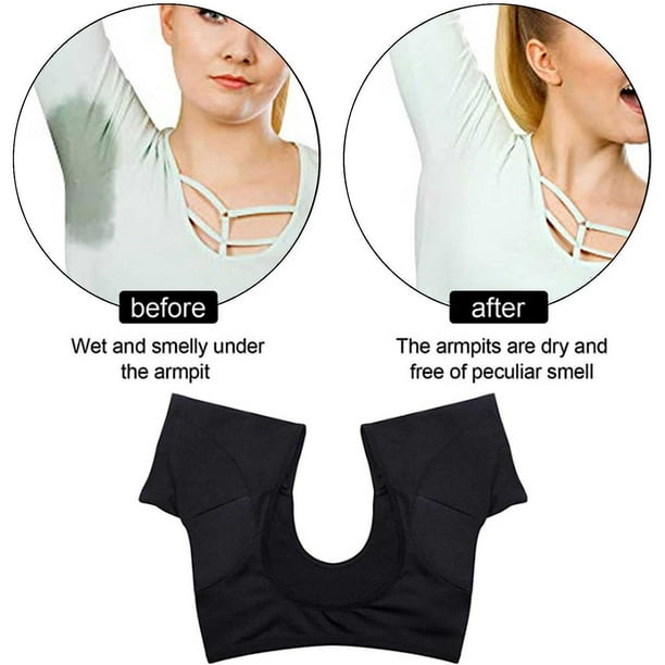 6 Pcs Underarm Sweat Vest Armpit Sweat Proof Shirt Anti Sweat Proof Shirt Armpit Guard Washable Reusable Dress Shields for Underarm Women Underwear Vest Short Sleeve for Women Girls Ladies Armpits XL