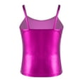 thumbnail image 2 of Sxiwei Kids Girls Spaghetti Shoulder Straps Dance Shirt Metallic Athletic Sports Camisole Tank Top Hot Pink 6, 2 of 6