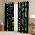 thumbnail image 2 of Homewish Cartoon Initial E Letter Black Out Curtains for Kids, Camo US Flag Curtains Pack of 2 (42x63 Each), Rustic Farmhouse Hunting Bedroom Curtains, Window Curtains Bedroom Decor, 2 of 6
