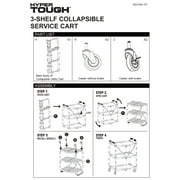 Hyper Tough Hyper Stack Foldable Collapsible Utility Cart, Black