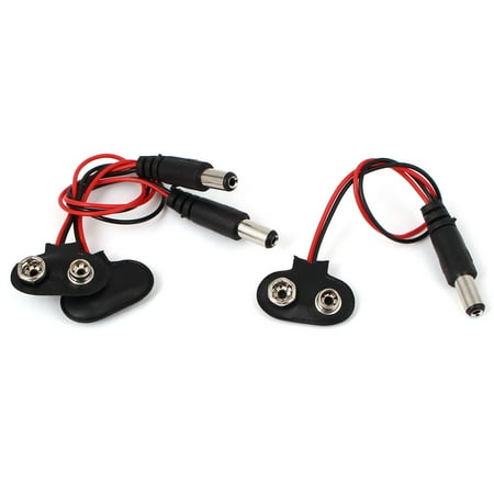 2pcs Dc 2 1 Mm 9v Battery Clip Power Plug For Arduino Free 2pack Dc Female Ebay