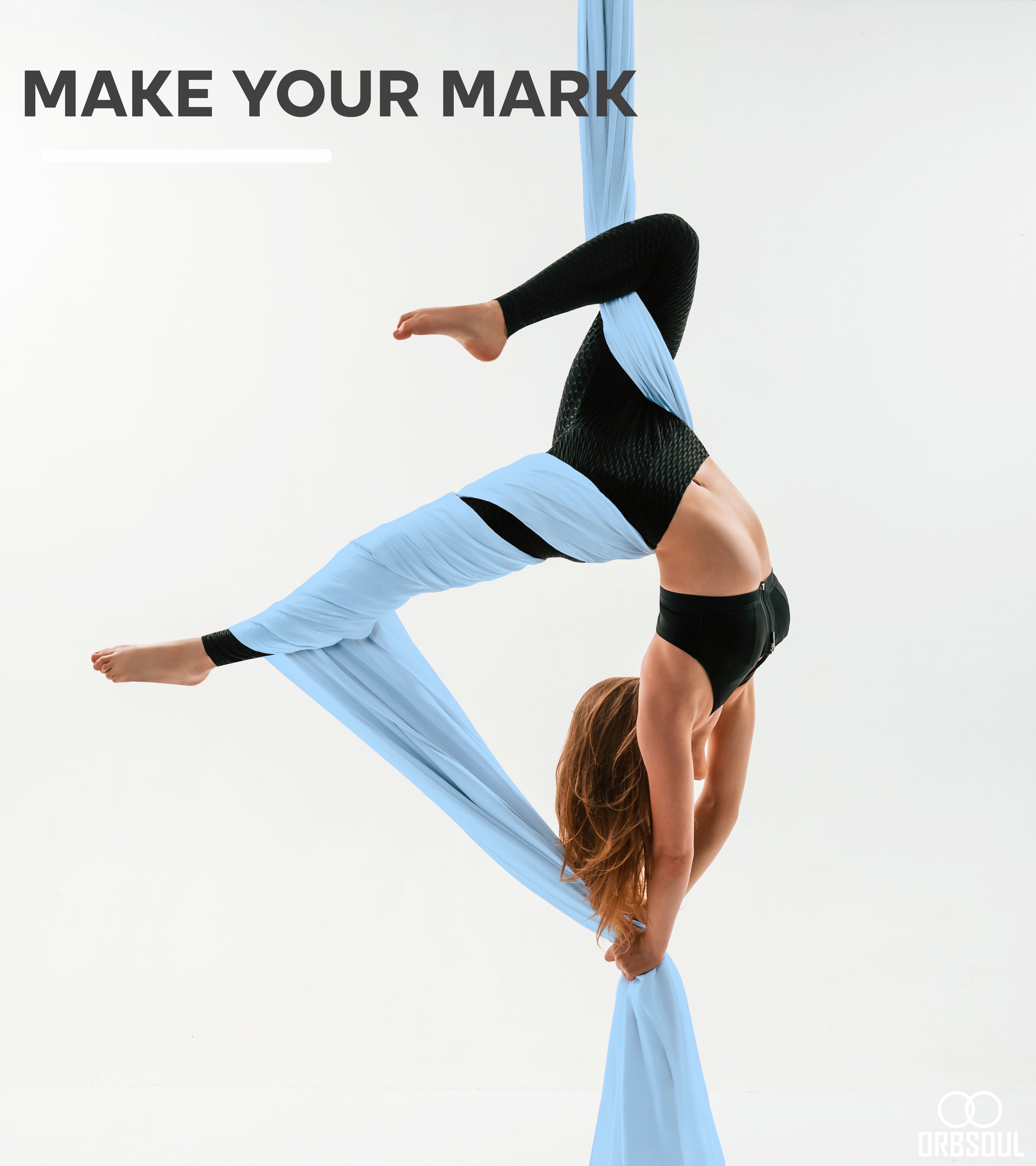Orbsoul Aerial Silks Set + Yoga Hammock (Complete Rigging Hardware) - Premium Aerial Nylon Silks 40 Denier Tricot