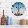 thumbnail image 3 of GZHJMY Eiffel Tower Nature Wall Clock,Silent Non Ticking 10 Inch Battery Operated Round PVC Wall Clocks for Kitchen,Home,Bedrooms,Office Decor, 3 of 6