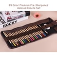 thumbnail image 4 of Amdohai 24 Color Premium Pre-Sharpened Colored Pencils Set Art Sketching Drawing Painting Supplies with Portable Roll-Up Canvas Wrap Case Bag for Artists Designers Beginners Students, 4 of 8