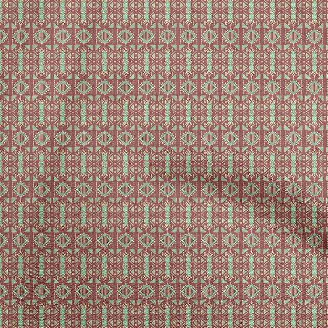 oneOone Cotton Flex Orange Fabric Geometric Sewing Craft Projects Fabric Prints By Yard 40 Inch Wide