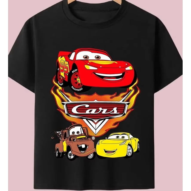 T-Shirt Graphique de Course Disney Les Bagnoles Lightning Mcqueen Toutes Tailles p-3TG