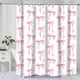 thumbnail image 1 of Cortina de ducha Wirfray Bows rosa impermeable para niñas 180 x 180 cm, 1 of 9