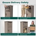 thumbnail image 3 of Outdoor Lockable Anti-Theft Parcel Drop Box, Secure Waterproof Storage for Porch/Curbside - Coffee, 3 of 8