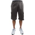 thumbnail image 1 of Vibes Men Fleece Cargo Shorts 13" Inseam Charcoal Small, 1 of 4