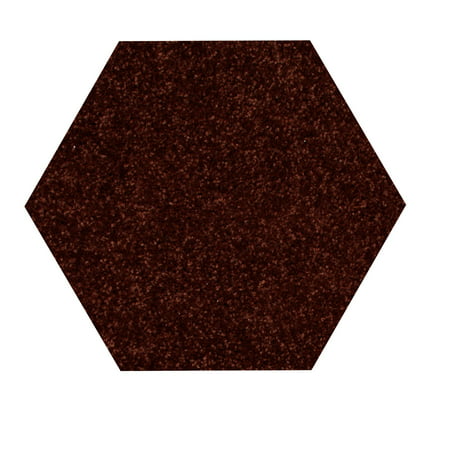 Home Queen Solid Color Chocolate 7' Hexagon - Area Rug