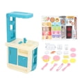 thumbnail image 1 of 44pcs Kids Kitchen Playset Interactive Enhance Cognition Play Kitchen Toy Set for Girls Boys Role Playing Blue, 1 of 4
