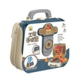 thumbnail image 3 of Wooden Tool Set Pretend Play Simulation Toolbox | Complete Accessories Kit with Wrenches Pliers Ruler Saw Screwdriver Bolts | Solid Wood Construction | Portable Storage Box | 19.5x7.5x18.5cm | Gift, 3 of 6