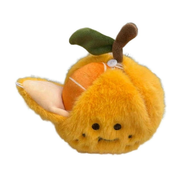 Llavero naranja con forma de bolsa, novedoso, para fiestas, relleno de bolsa de golosinas, muñeco de peluche, adorno colgante para regalo de niños.