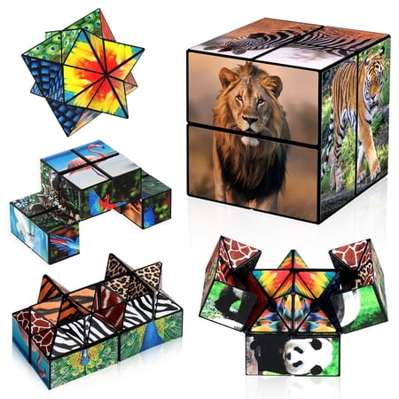 Star Cube Magic Cube Set 2 in 1 Yoshimoto Cube for Kids and Adults Toys for Boys and Girls Animal Style