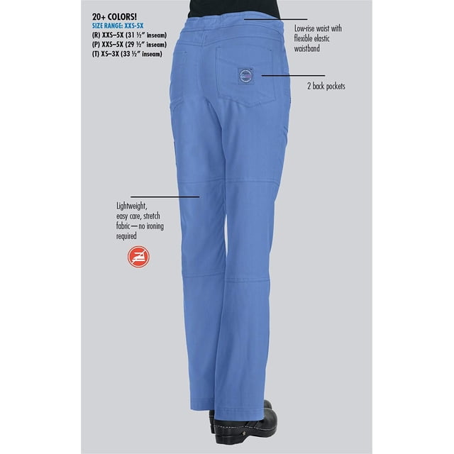 KOI72 KOI Lite 1 Pantalon d'Uniforme Médical pour Femmes Bleu Marine 2TG