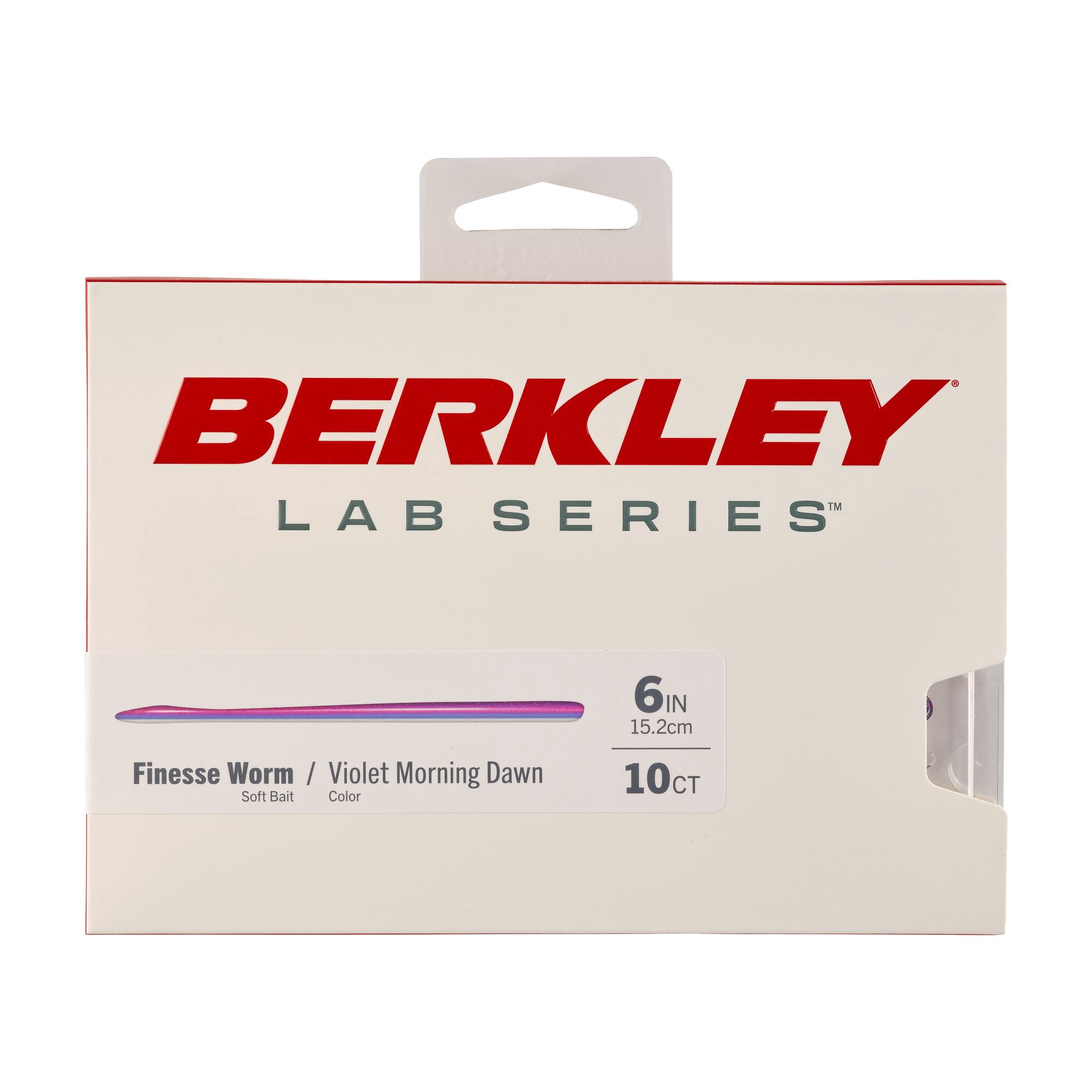 Berkley Lab Series™ Finesse Worm, 6 in, Violet Morning Dawn (10 Count)