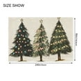 thumbnail image 4 of Yayeee Bath Rug for Bathroom Floor Non Slip Contour Fluffy Soft Absorbent Mat, 20"x24", Cartoon Christmas Trees, 4 of 7