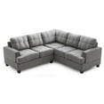thumbnail image 4 of Sandridge 80 in. W 2-piece Microfiber L Shape Sectional Sofa in Gray, 4 of 4