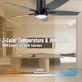 thumbnail image 4 of VAGIZM 42 Inch Flush Mount Ceiling Fan with Light - 5 Blades Modern Ceiling Fan for Living Room and Bedroom - Quiet DC Motor - Dimmable - Reversible Function - Black, 4 of 8