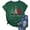 A261 Dark Green, variant on Yuncity Womens Christmas Tshirts Summer Fall Xmas Tree Print Tops Loose Fit Crew Neck Short Sleeve T Shirt Stylish Soft Lightweight Casual Outdoor Activities Tees L Dark Green