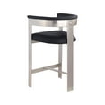 thumbnail image 4 of Meridian Furniture Romeo Black Vegan Leather Counter Stool (Set of 2), 4 of 7
