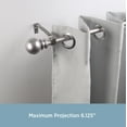 thumbnail image 4 of Kenney 3/4" Adjustable 4.5-6.125" Curtain Rod Mounting Brackets, Set of 2, Polished Pewter, 4 of 5