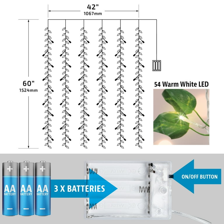 Brightside LED Cascading Curtain Vine...