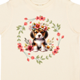 thumbnail image 4 of Inktastic Beagle Puppy Flowered Girls Toddler T-Shirt, 4 of 5