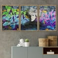 thumbnail image 2 of wall26 Framed Canvas Print Wall Art Set Spray Paint Style Andy Warhol Graffiti &amp; Street Art Comic Book Illustrations Modern Art Urban Portrait for Living Room, Bedroom, Office - 16"x24", 2 of 5