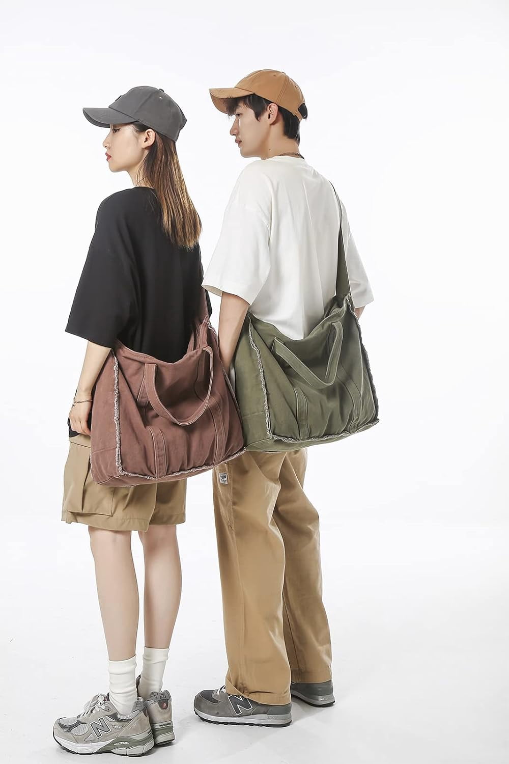 Tote Bag for women, Retro Hobo Purse Crossbody Handbag Large Canvas Shoulder Bags for School Work Travel Shopping