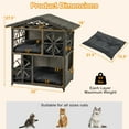 thumbnail image 3 of Gymax Outdoor Rattan Cat House 2-Tier Wicker Windows Removable Cushions Large Entrance, 3 of 10