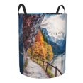 thumbnail image 2 of PAYOHTO Foldable Laundry Room Hamper Bucket Waterproof Bathroom Basket for College Student Living Room Storage Pillows Blankets Autumn View of Lake Travel Austrian Alps, 2 of 8