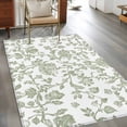 thumbnail image 4 of 2.7x5 Area Rugs, Green Leaf Flower Non-Skid Rubber Backing Large Rectangle Rugs - Living Room Bedroom Home Office, Vintage Farmhouse Bohemian Spring Indoor Floor Mat Carpets Washable Rug, 4 of 9