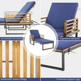 thumbnail image 5 of Gymax Outdoor Chaise Lounge Chair w/ 4-Position Adjustable Backrest Poolside Patio Navy, 5 of 8