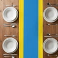 thumbnail image 6 of Jellyfish Blue Table Runner - 70 Inch Long, Kitchen Dining Table Runner Dresser Scarves, Boho Tropical Yellow Stripe Summer Abstract Farmhouse Decor for Coffee Tables Wedding Party Banquet, 6 of 8