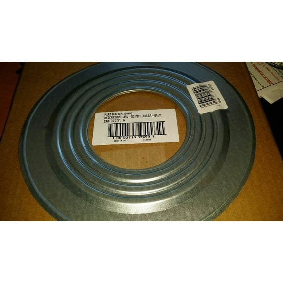 4" Galvanized Type B Gas Furnace Stove Flue Vent Pipe Collar 4RV-GC (6 COLLARS)