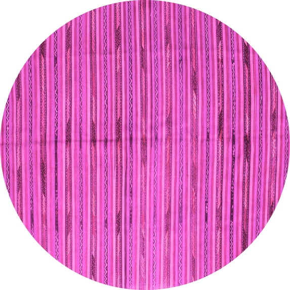 Ahgly Company Indoor Round Southwestern Pink Country Area Rugs, 7' Round