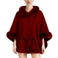 thumbnail image 2 of Women's Imitation Mink Coat Under $5! Kadlawus Women's Thick Warm Solid Color Imitation Mink Coat, Mid-length Loose Cape Cardigan for Winter Fall Season, Cozy Soft Sweater for Cold Weather, 2 of 4
