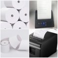 thumbnail image 3 of SOPOTUTU 50Pcs White Thermal Paper Rolls for Shop Use Quick Thermal Response Receipt Paper for Retail, 3 of 8