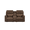 Brown, variant on Top Grain Leather Dual-Power Recliner Loveseat Sofa with Zero Gravity, Hidden Cup Holders