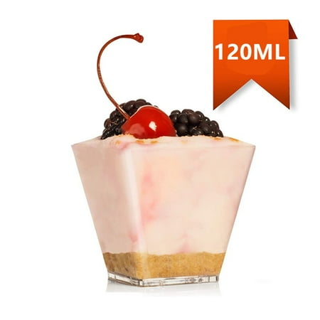 

30pcs Dssert Cups Plastic Mousse Pudding Ice Cream Cup Disposable food Storage Festival Party Suppli