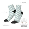 thumbnail image 6 of Rocae Daisy Plaid Blue for Premium Adult Socks,Comfortable, Breathable, and Durable Socks, Perfect for Everyday Wear, 6 of 7