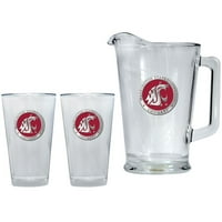 Washington State University Pitcher and 2 Pint Glass Set Beer Set by Heritage Pewter
