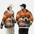 thumbnail image 4 of Balery Colorful Leaf Chihuahua Sudadera ligera de manga larga con capucha y protección solar UPF 50+ para hombre y mujer, ideal para pesca y running-Small, 4 of 7