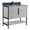 Bright Taupe, variant on Fine Fixtures Serenity 24 in. W x 18 in. D x 33.5 in. H Bathroom Vanity in White Matte with Black Sintered Stone Top in White with Black Hardware